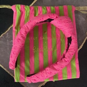 NWT Lele Sadoughi x Lilly Pulitzer Knotted Eyelet Headband